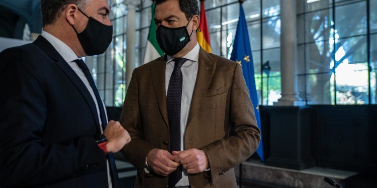 Moreno Bonilla y Elías Bendodo en el Palacio de San Telmo