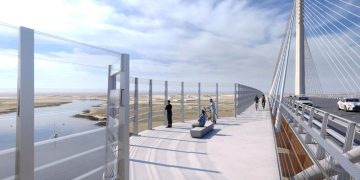 Nuevo paso para iniciar la estructura central del puente sobre el Guadalquivir de la SE-40 de Sevilla