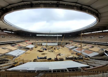A toda máquina, las obras de ampliación del estadio de la Cartuja de Sevilla se preparan para su gran estreno