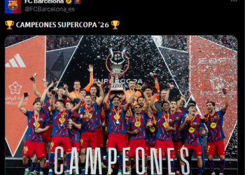 Victoria del FC Barcelona ante el Real Madrid en la final de la Supercopa de España