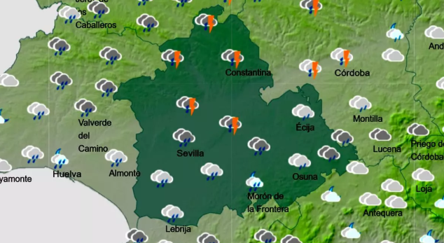 Pronóstico de Sevilla hoy 12 de enero y los días próximos: lluvias y temperaturas estimadas