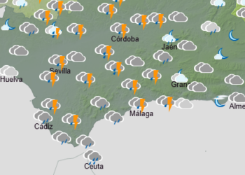 Avisos de tormentas en Andalucía