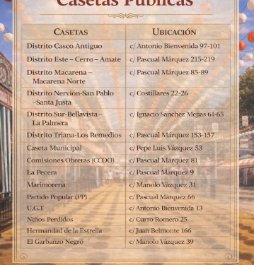 Conoce las casetas públicas y novedades de esta Feria de Sevilla 2026