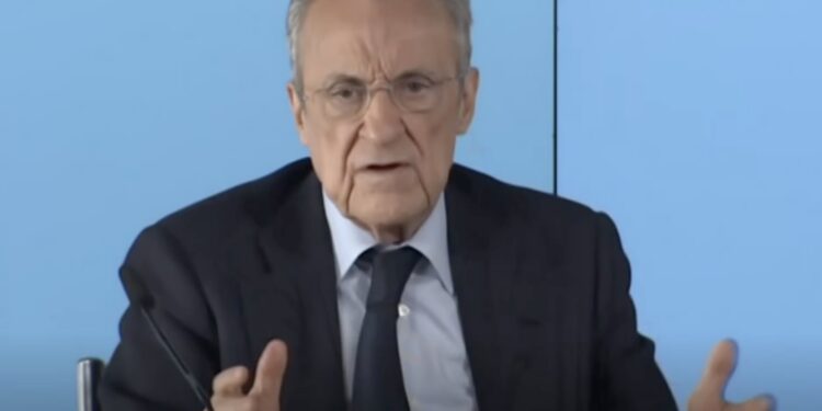 Florentino Pérez rompe años de silencio con una rueda de prensa explosiva y llena de tensión