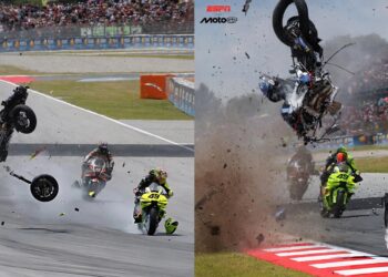 Álex Márquez sufre una fractura cervical y la clavícula rota tras un brutal accidente en Montmeló