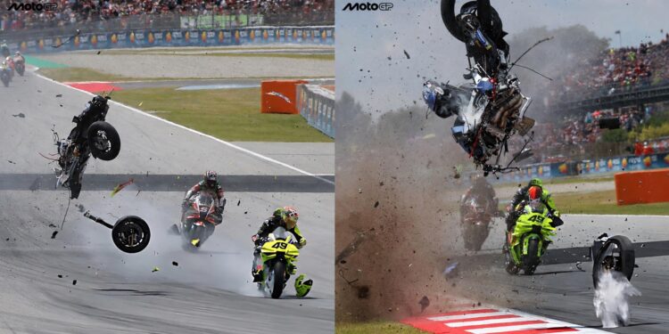 Álex Márquez sufre una fractura cervical y la clavícula rota tras un brutal accidente en Montmeló