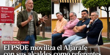 El PSOE se moviliza en el Aljarafe con sus alcaldes como referentes en plena precampaña andaluza