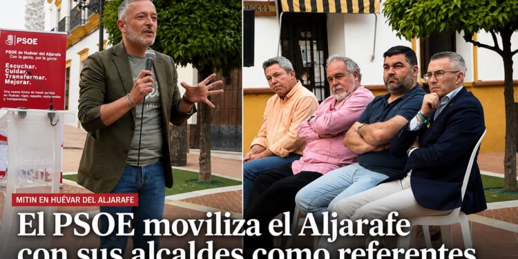 El PSOE se moviliza en el Aljarafe con sus alcaldes como referentes en plena precampaña andaluza