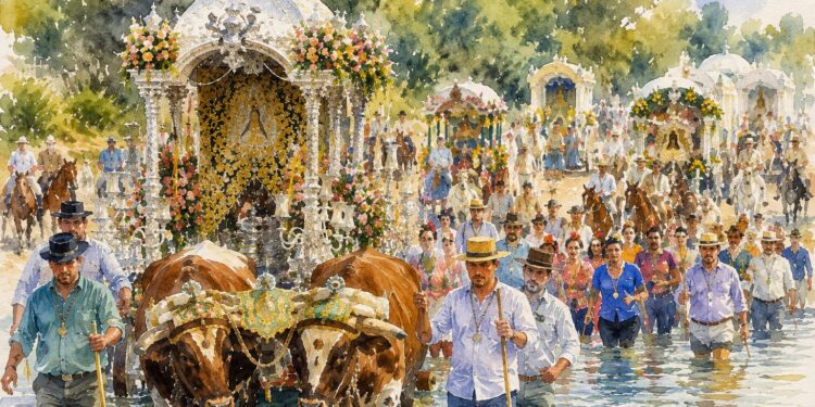 El Rocío 2026 entra en sus días grandes: cientos de hermandades cruzarán desde este miércoles el Vado del Quema