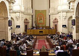 Constitución del Parlamento andaluz antes del debate de investidura