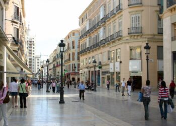 el crecimiento del empleo en Málaga, calle Larios