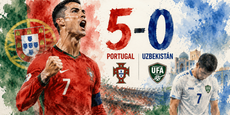 Portugal 5-0 Uzbekistán: Cristiano responde a las dudas con una exhibición y acerca a los lusos a octavos