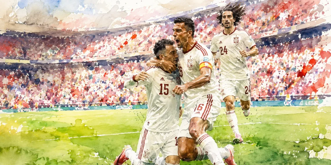 España vence a Uruguay con gol de Álex Baena