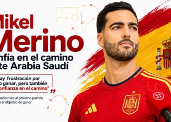 Mikel Merino da la cara por España en el Mundial