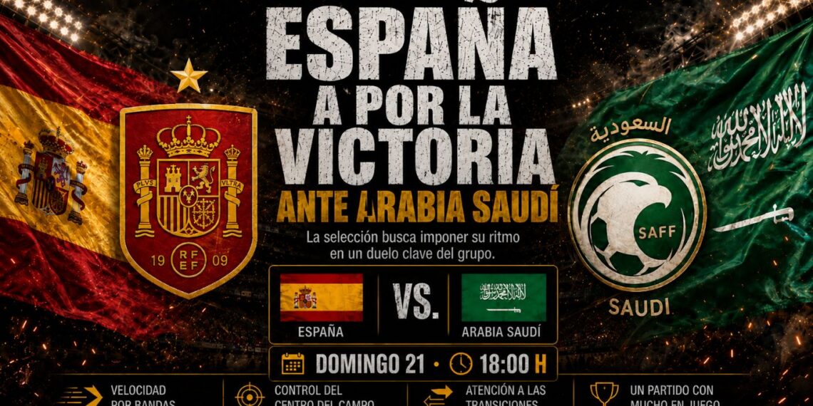 Previa España contra Arabia Saudí