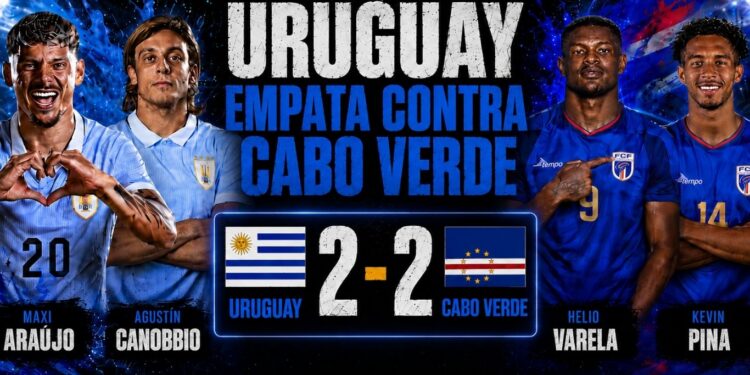 Empate entre Uruguay y Cabo Verde