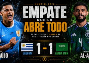 Empate entre Uruguay y Arabia Saudí