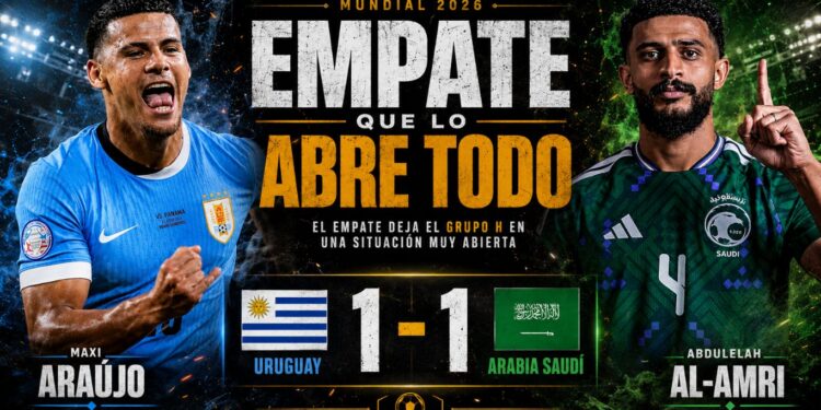 Empate entre Uruguay y Arabia Saudí