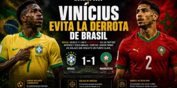 Vinícius evita la derrota de Brasil ante un Marruecos que confirmó su ambición mundialista