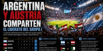 Argentina y Austria comparten el liderato del Grupo J tras la primera jornada