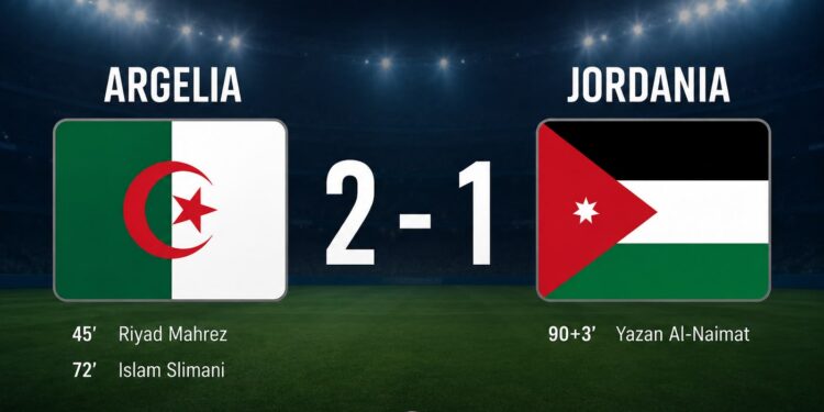 Argelia remonta ante Jordania y consigue una victoria decisiva en la Copa del Mundo de 2026
