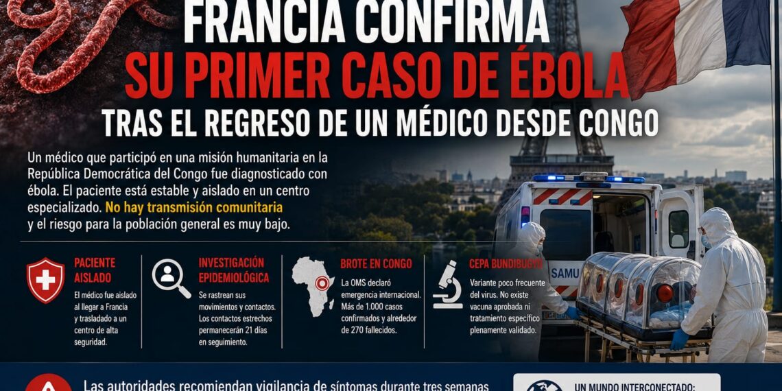 Francia confirma su primer caso de ébola tras el regreso de un médico desde Congo