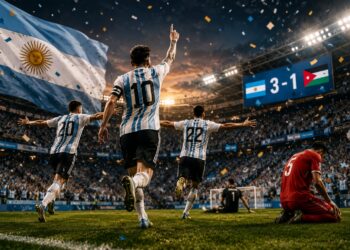 Argentina derrota a Jordania (3-1), cierra la fase de grupos con pleno de victorias y reafirma su candidatura al título