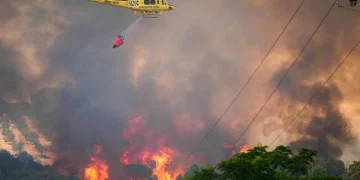 Incendio Villanueva de los Castillejos con dispositivo de emergencia en Huelva
