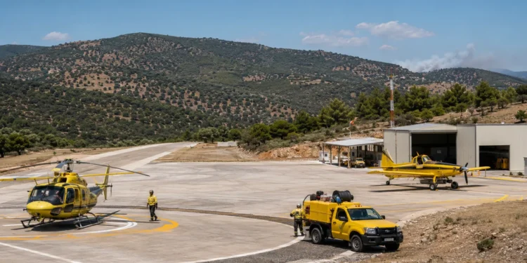 Nuevo aeródromo de Infoca en Cabeza Aguda para la lucha contra incendios forestales en Córdoba