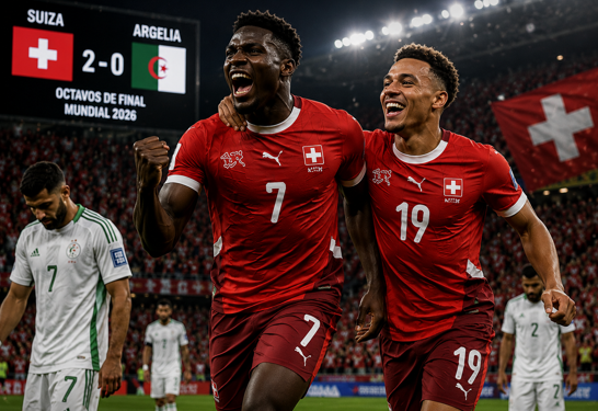 Suiza derrota a Argelia (2-0), confirma su superioridad y avanza a los octavos de final del Mundial