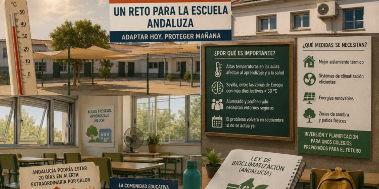 El calor extremo reabre el debate sobre la climatización de los colegios andaluces antes del próximo curso