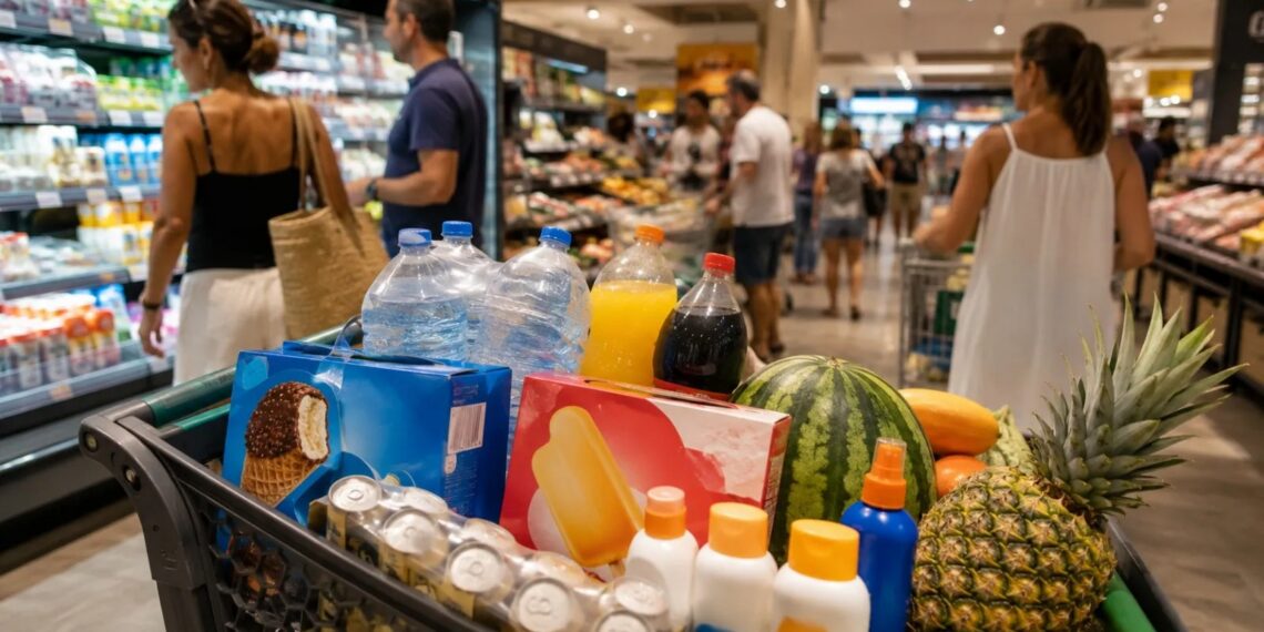 Gasto en supermercado durante el verano