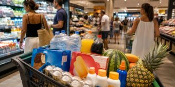 Gasto en supermercado durante el verano