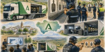 Andalucía incorpora la primera galería móvil de tiro de España para reforzar la formación de las policías locales