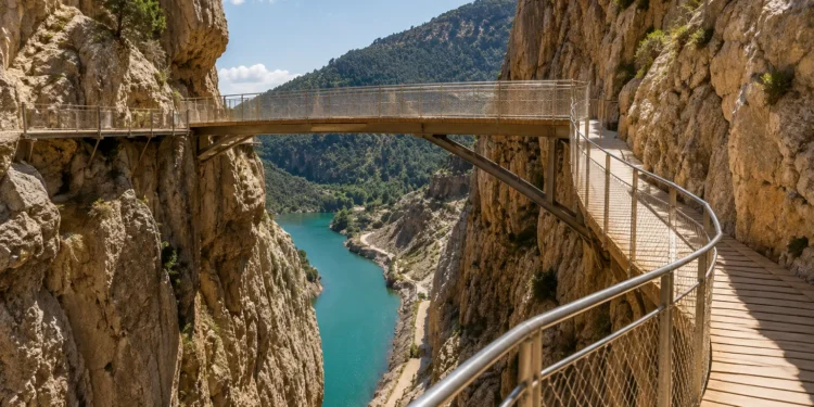 Caminito del Rey reduce la exposición al calor en su nuevo tramo final