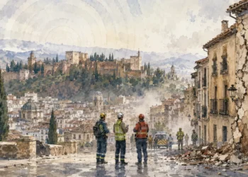 Terremoto de Granada con seguimiento de réplicas y daños materiales