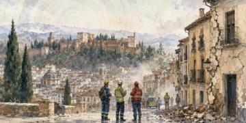 Terremoto de Granada con seguimiento de réplicas y daños materiales