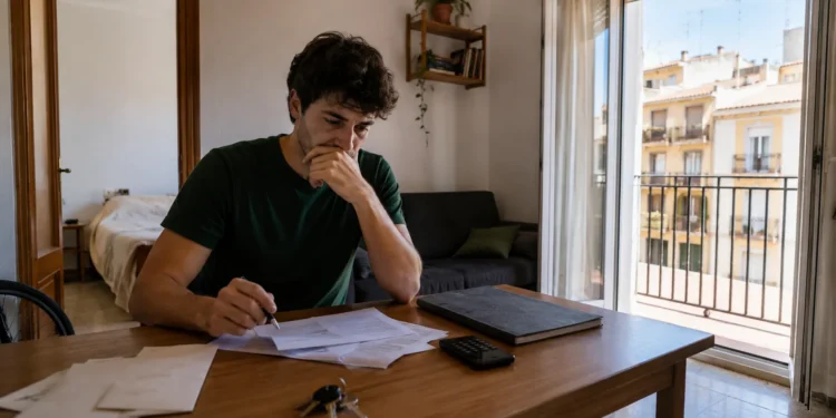 Joven buscando una vivienda de alquiler para vivir solo en Andalucía