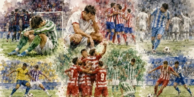 Resumen de la jornada de los equipos andaluces en Primera y Segunda División