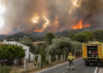 Incendio de Niebla con evacuaciones preventivas en Huelva y Sevilla