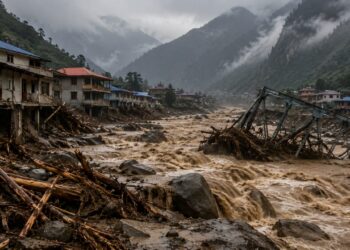 Una riada desencadenada por un terremoto deja una estela de destrucción en Nepal