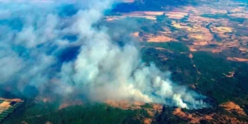 Un incendio forestal obliga a desalojar dos aldeas de Niebla y activa el nivel 1 de emergencia en Huelva
