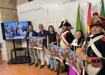 Presentación de la Recreación de la Batalla de Bailén 2026 con participantes caracterizados de época