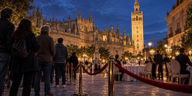 Ilustración conceptual generada con IA sobre la exigencia de transparencia en el respaldo público a celebraciones privadas. No representa una fotografía real de la gala.