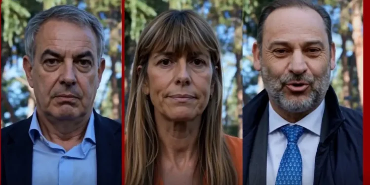Vídeo con inteligencia artificial difundido por el PP que recrea la imagen de Begoña Gómez y otras figuras socialistas.