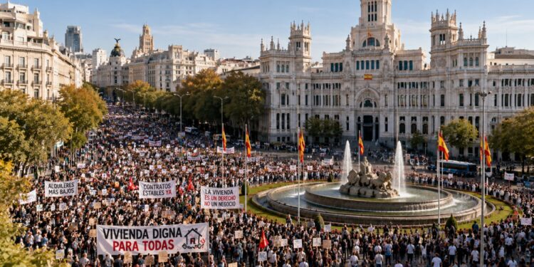 Las protestas por la vivienda se extienden por España y reclaman una huelga general
